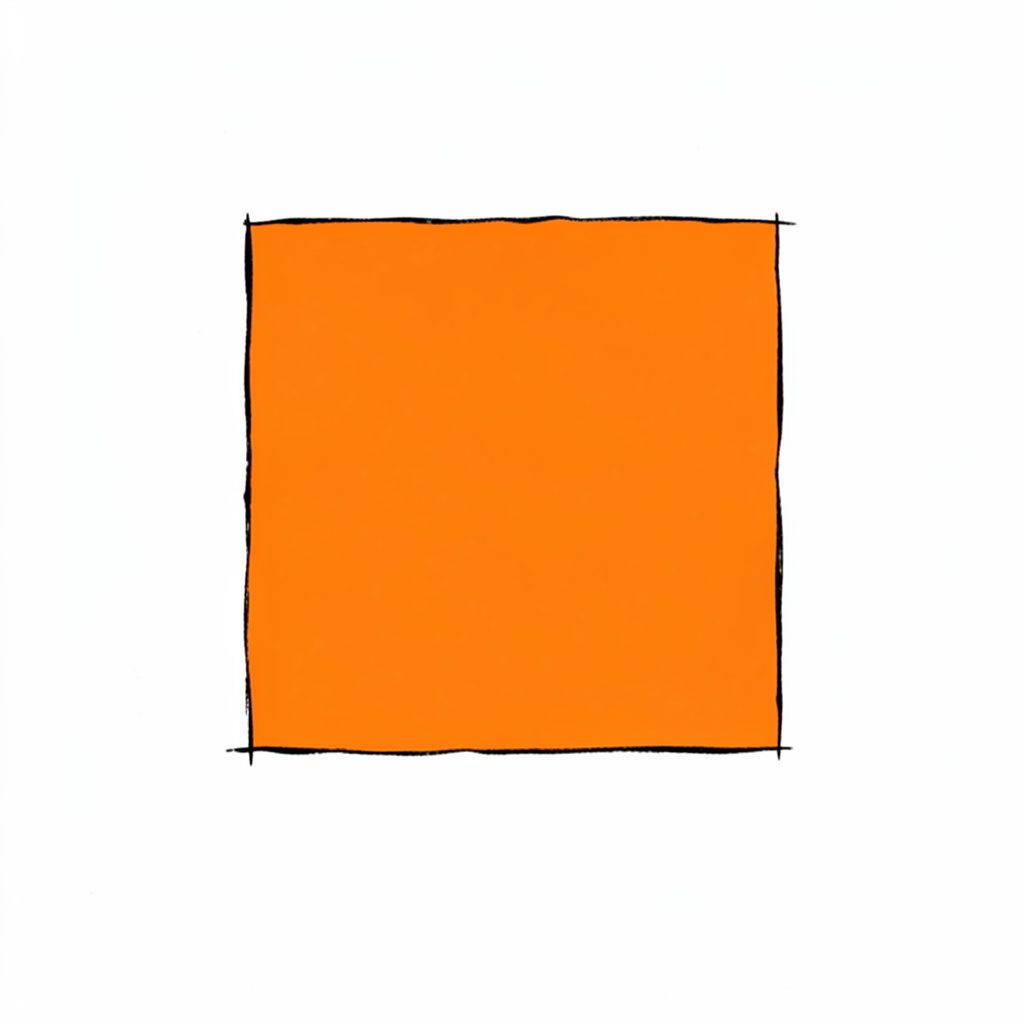 Hand-drawn ink sketch of stacked adventure badges in orange and deep purple.